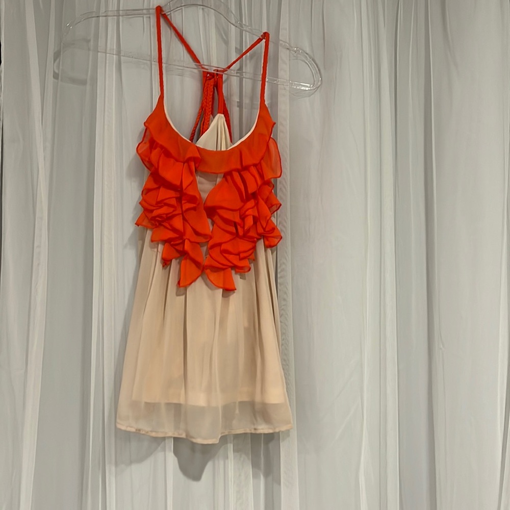Orange & Tan Top.